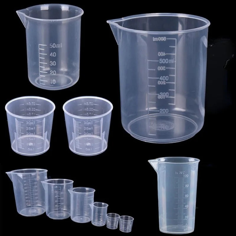 Clear Plastic Measuring Cup Set