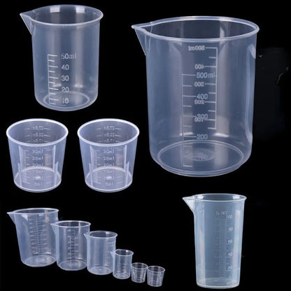 Clear Plastic Measuring Cup Set
