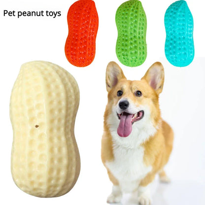 Peanut Squeaky Dog Chew Toy