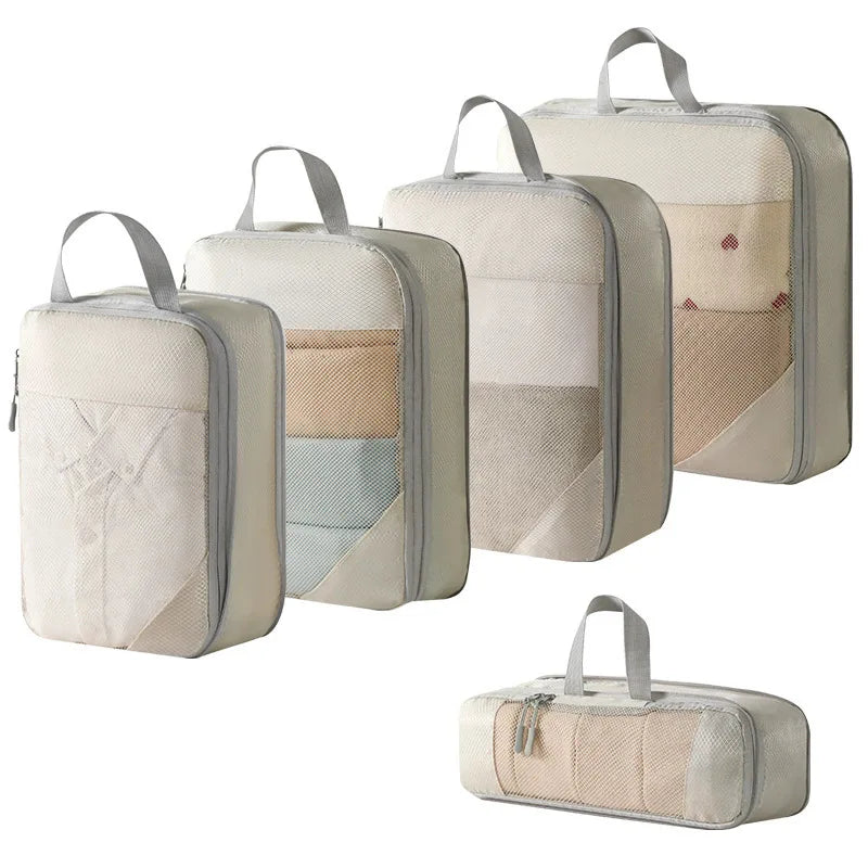 Travel Packing Cubes Compression Organizer Set