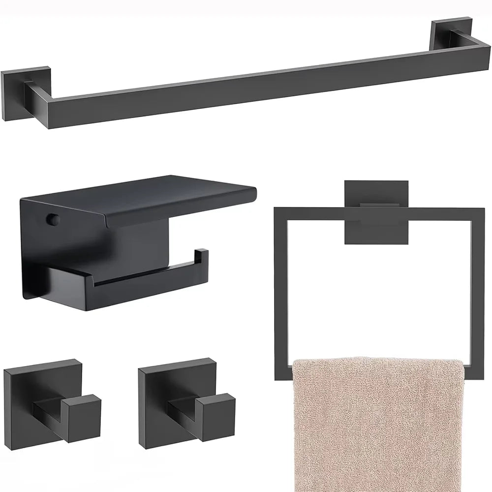 Wall-Mounted Bathroom Hardware Set
