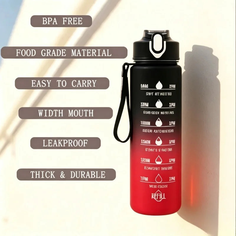 Sports Water Bottle with Time Marker