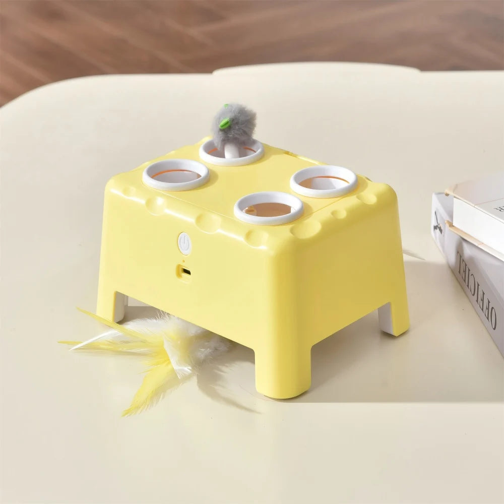 Automatic Whack A Mole Interactive Cat Toy