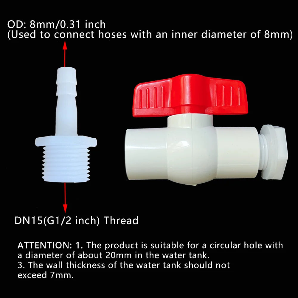 DN15 Water Tank Drain Valve with Hose Connector