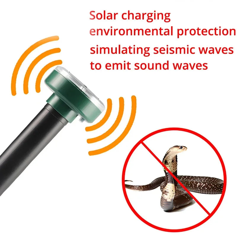 Solar-Powered Ultrasonic Mole, Mouse & Snake Deterrent Stakes