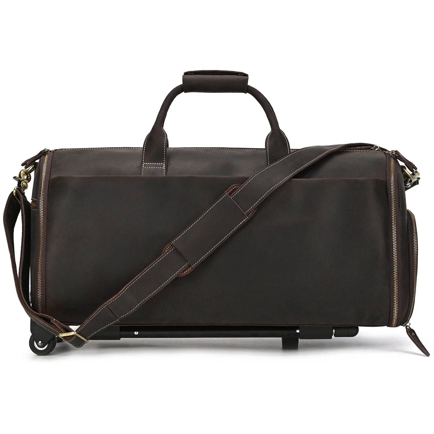 Crazy Horse Leather Travel Bag for Suits