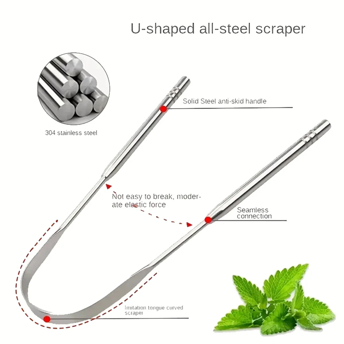 Stainless Steel Tongue Scraper Set