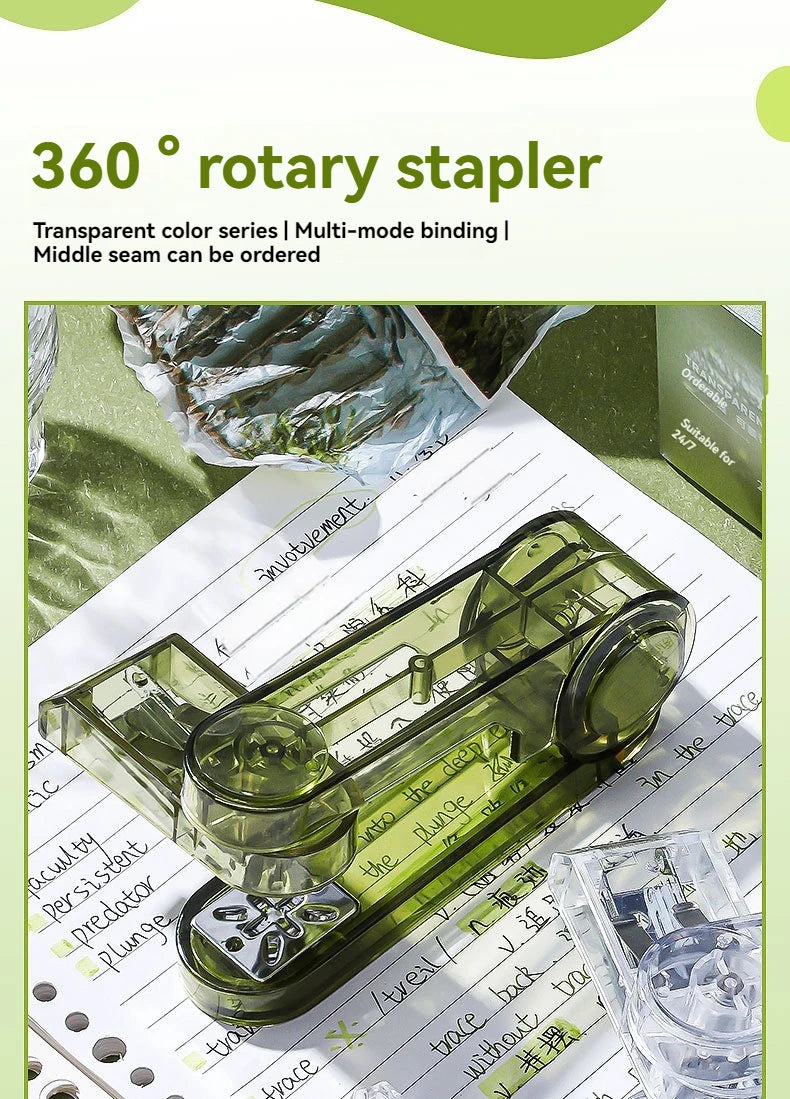 Transparent 360° Rotating Long Reach Stapler