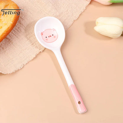 Pig Ceramic Soup Spoon