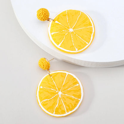Acrylic Fruit Big Earrings
