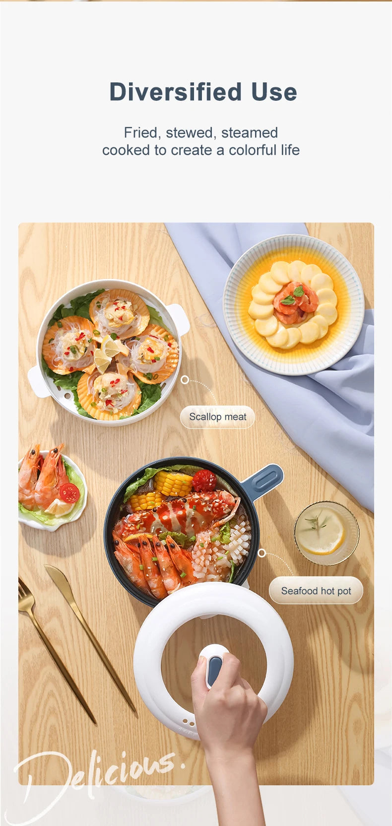 Compact Electric Rice Cooker & Food Steamer