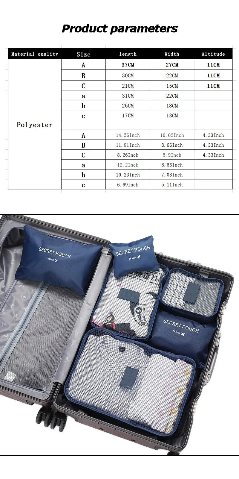 Portable Luggage Organizer Bags for Travel
