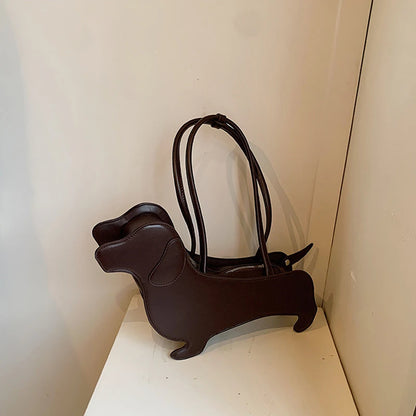 Dachshund Shaped PU Leather Shoulder Bag