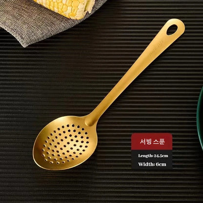 Gold Stainless Steel Kitchen Utensil Set