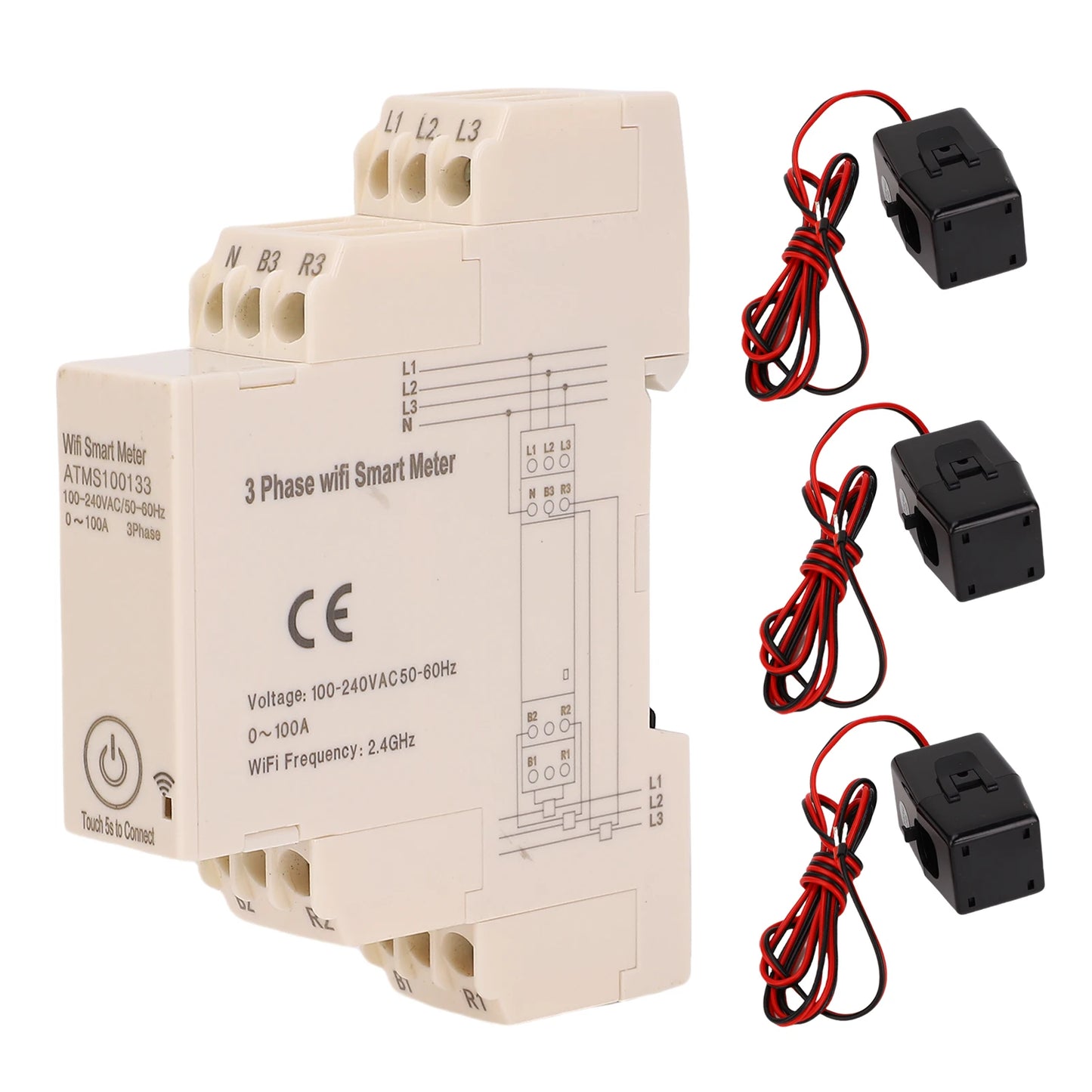 Smart WiFi 3 Phase Energy Meter with APP Monitoring