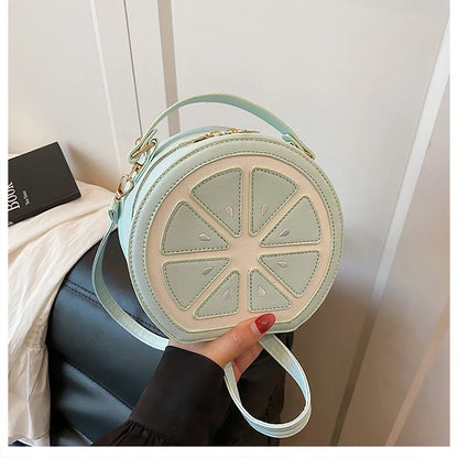 Citrus Slice Round Crossbody Bag