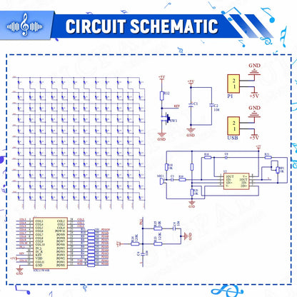 Sound-Controlled Audio Frequency Display Soldering Project Kit