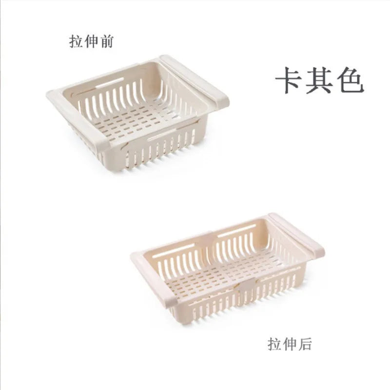 Expandable Refrigerator Storage Basket Drawer