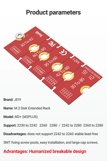 JEYI M.2 NVMe SSD Extension Bracket Adapter