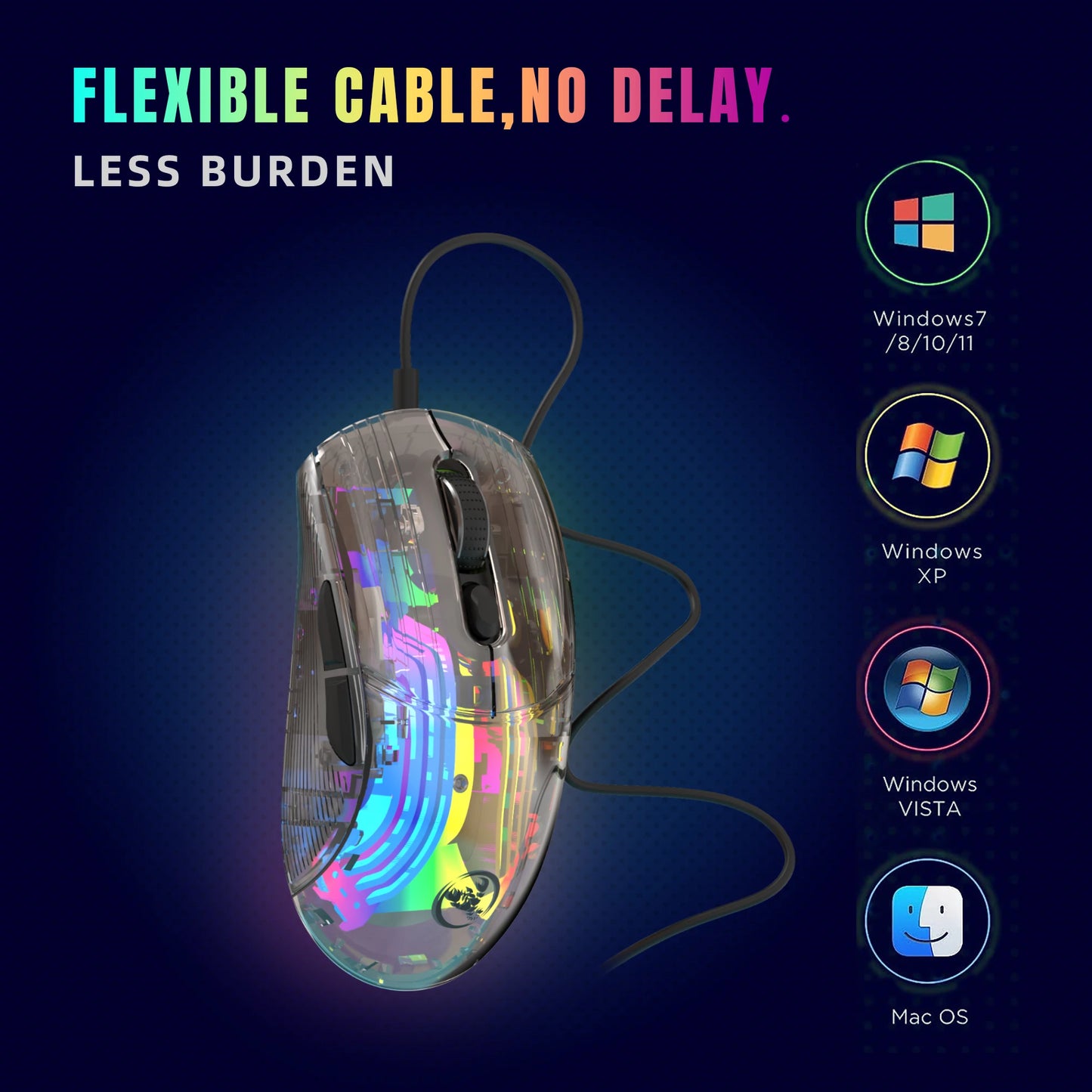HXSJ X400 RGB Programmable Gaming Mouse