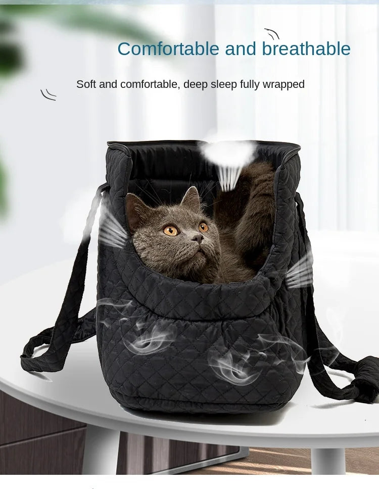 Quilted Pet Carrier Shoulder Bag