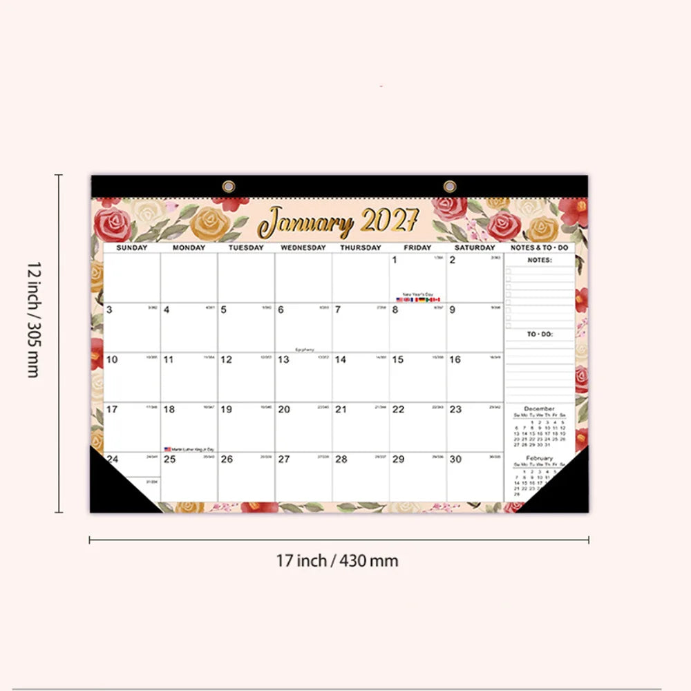 2027 Large Wall Calendar Planner – 18 Month Monthly Organizer