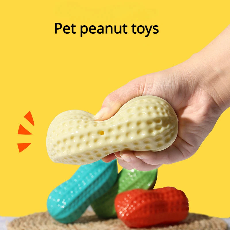 Peanut Squeaky Dog Chew Toy