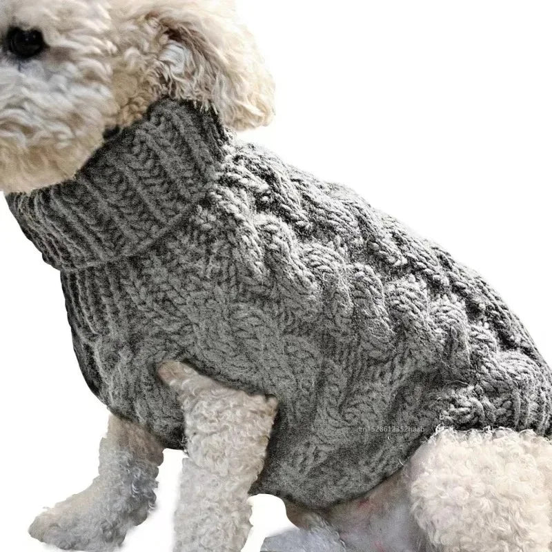 Warm Knitted Pet Jumper for Small and Medium Dogs