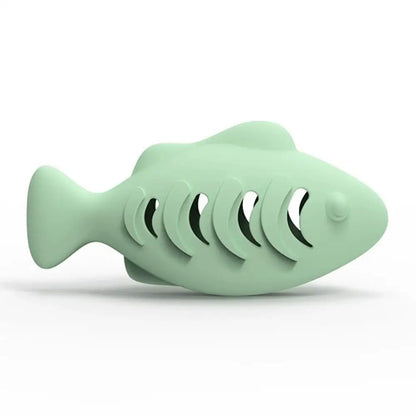 Interactive Silicone Fish Treat Dispenser Cat Toy