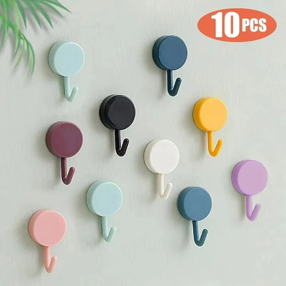 10-Pack Mini Adhesive Wall Hooks