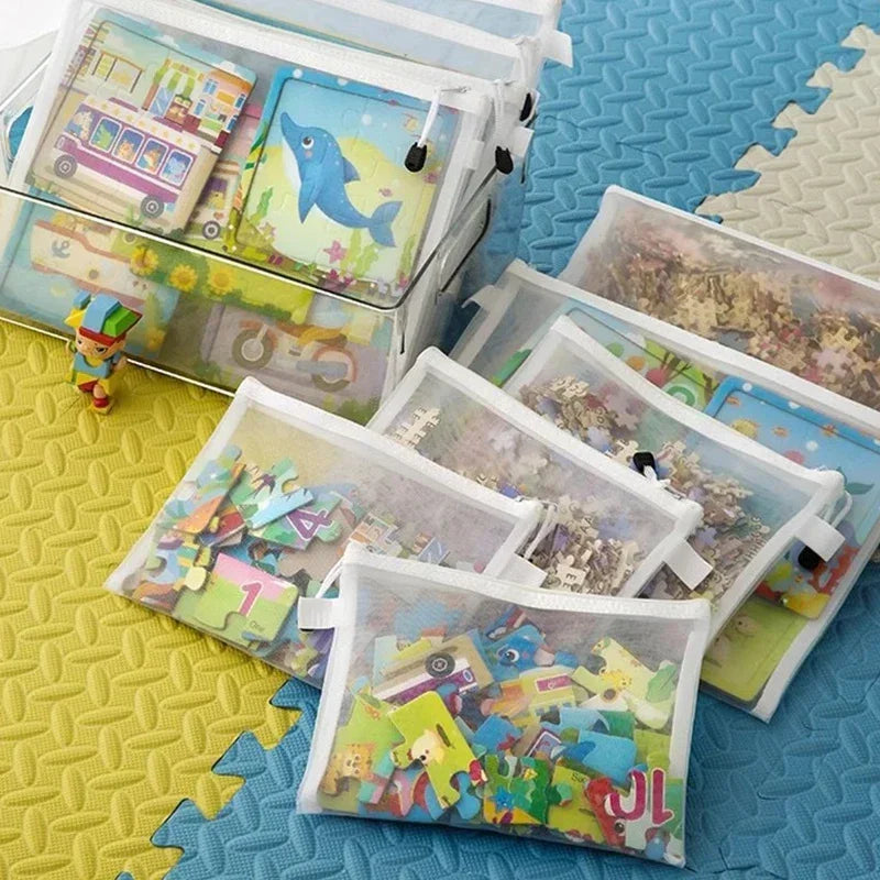 Transparent Mesh Document & Puzzle Storage Bags