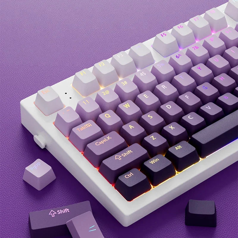 134-Key Lavender Purple Shine-Through PBT Keycap Set