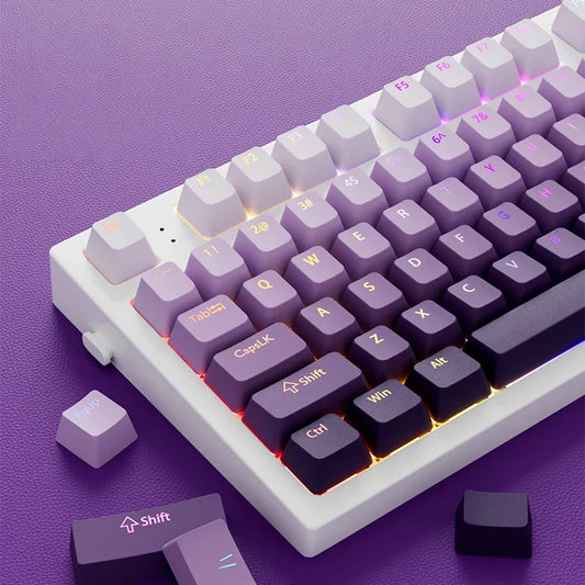 134-Key Lavender Purple Shine-Through PBT Keycap Set