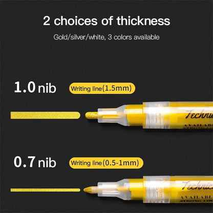 Metallic Acrylic Paint Marker Pens Set