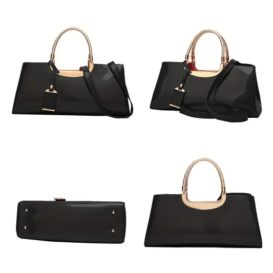 Patent Leather Evening Shoulder Bag