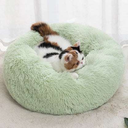 Calming Plush Donut Pet Bed