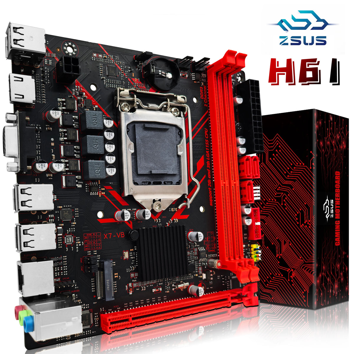 ZSUS H61 LGA 1155 DDR3 Motherboard with NVMe M.2