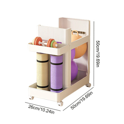 Sports Equipment Storage Rack with Wheels