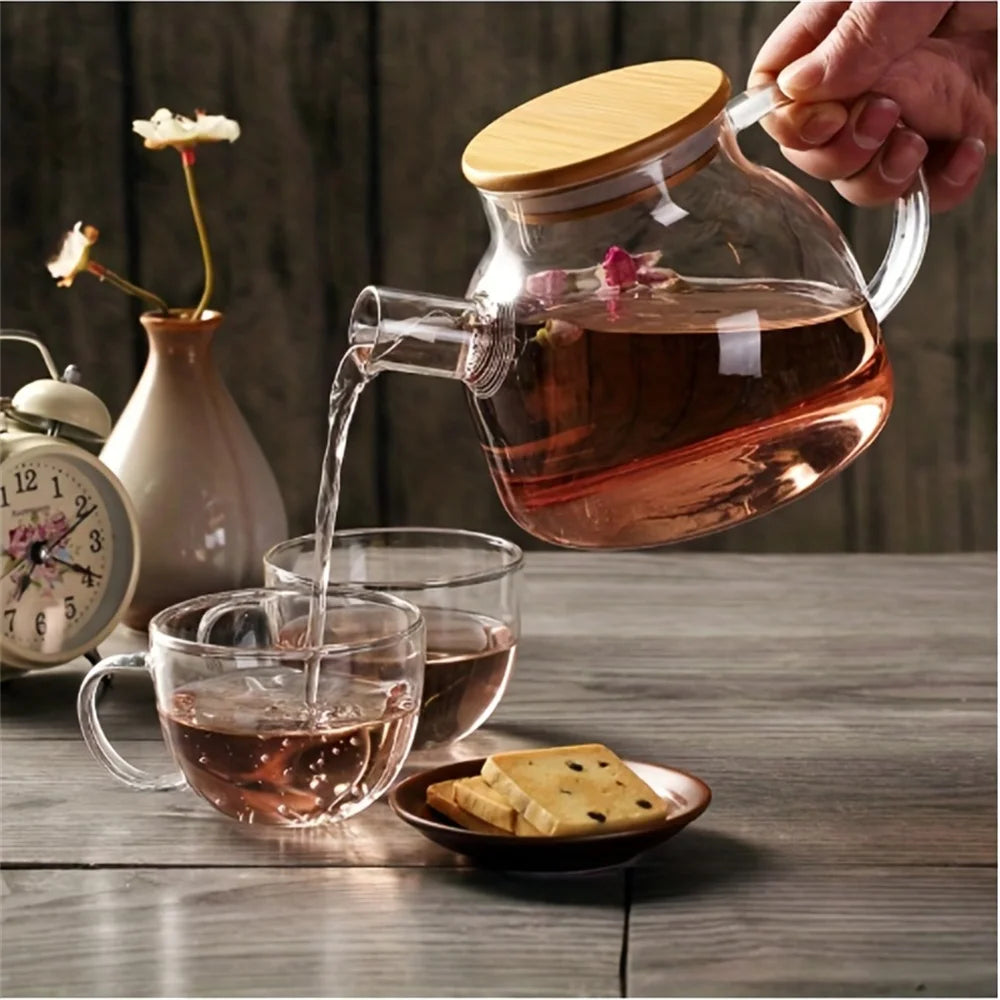 Large Capacity Heat-Resistant Glass Teapot