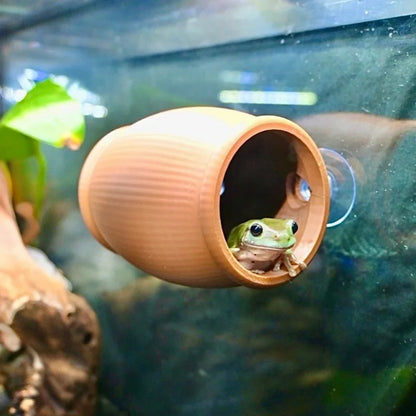 Reptile Cave Hide & Feeding Shelter for Geckos, Frogs & Lizards