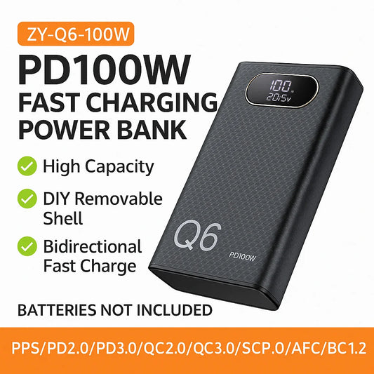PD100W Fast Charging DIY Power Bank Kit
