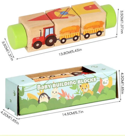 Rotating Wooden Cartoon Matching Puzzle