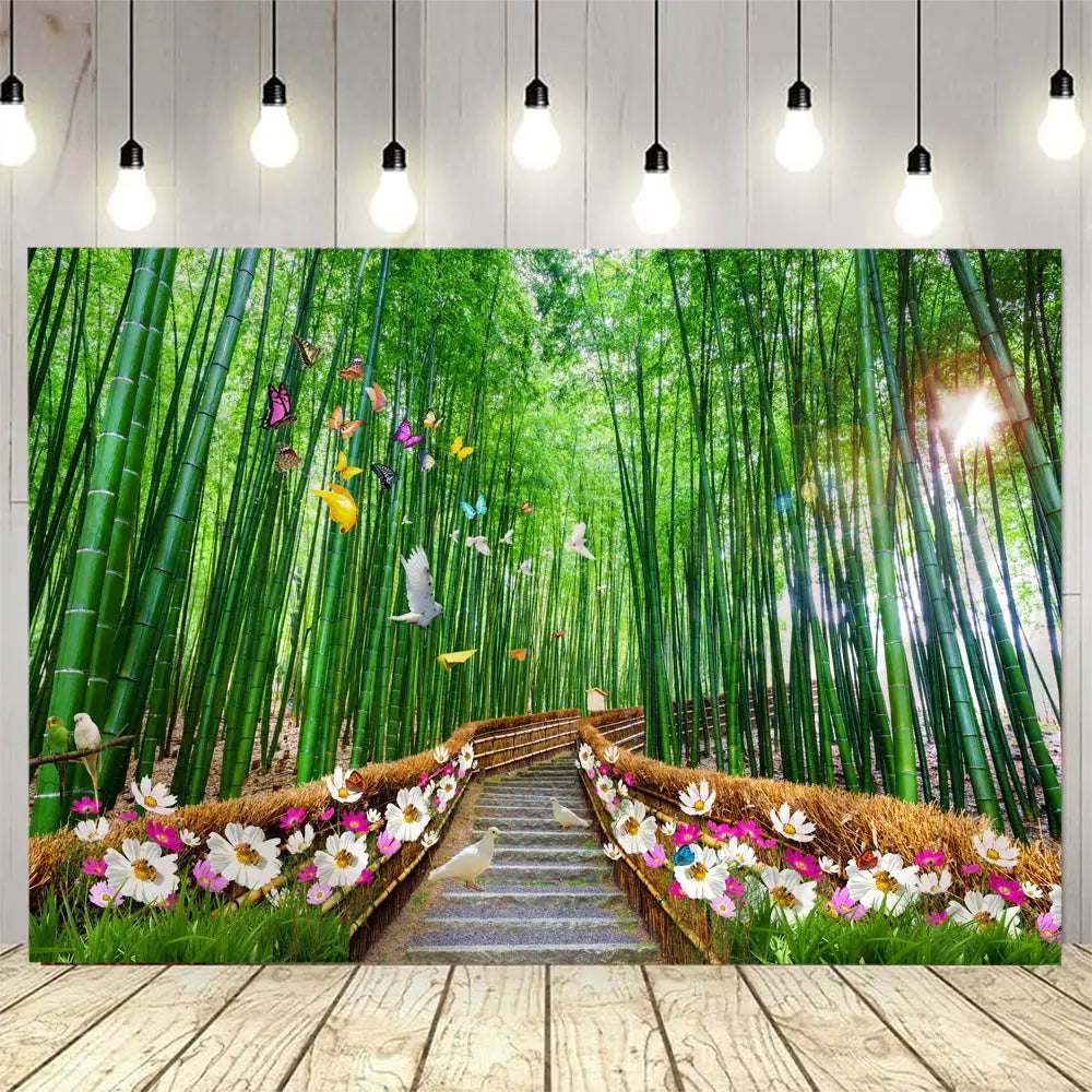 Bamboo Forest Landscape Wall Tapestry