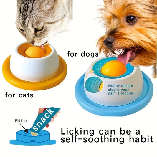 Interactive Slow Feeder Lick Bowl for Dogs & Cats