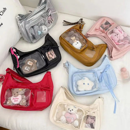Y2K Transparent Ita Shoulder Bag