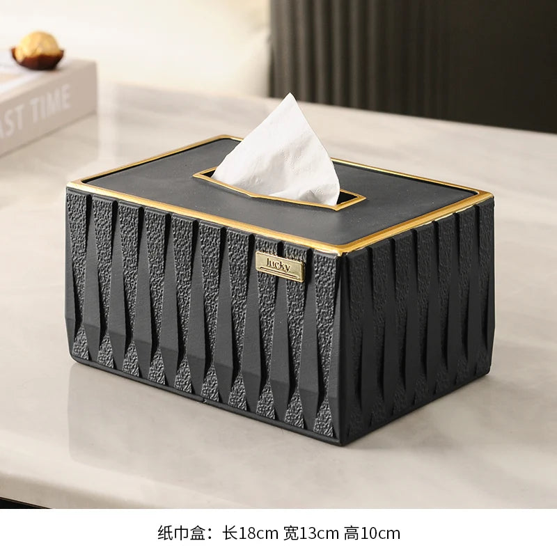 Luxury Resin Tissue Box Organizer