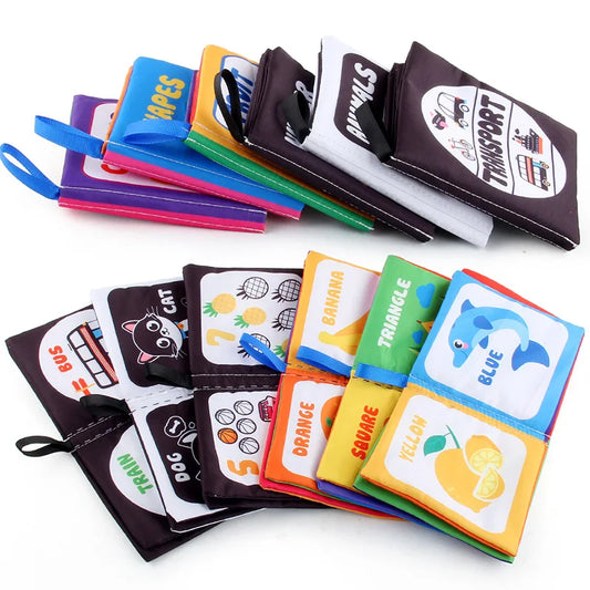 4 Pages Black & White Cloth Baby Book