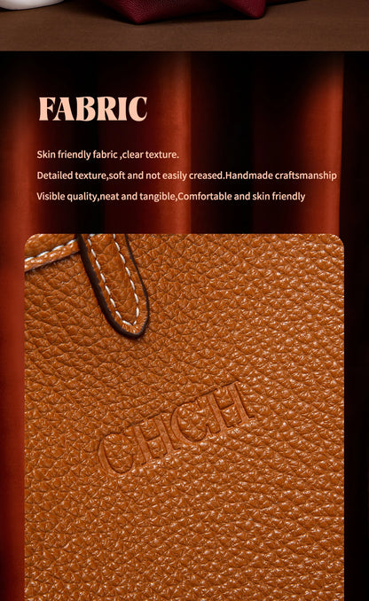 Women’s PU Leather Tote Bag with Matching Pouch