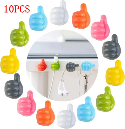 Thumb Silicone Cable Organizer Clips Set