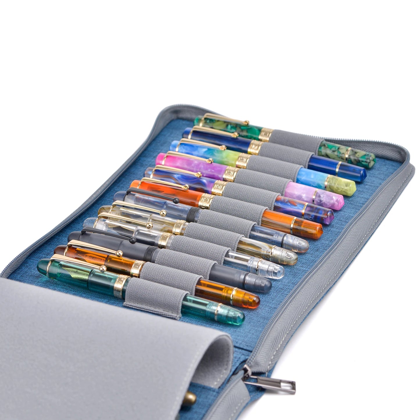Premium 24-Pen Canvas Storage Case for Fountain Pens & Stationery